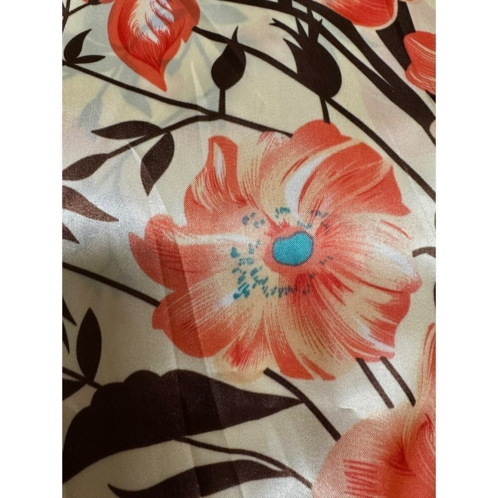 Colorful Floral‎ Beige Blush Brown Printed Fashion Scarve Long Shawl - Picture 6 of 14